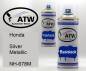 Preview: Honda, Silver Metallic, NH-678M: 400ml Sprühdose + 400ml Klarlack - Set, von ATW Autoteile West.